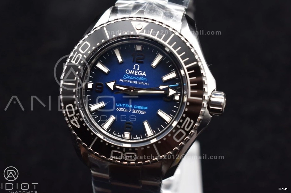 Seamaster A8912 6000M Bracelet Super Blue 458 UrbanStyle Ultra Deep Best Deep Edition on SBF 1:1 Clone SS Dial SS 0820